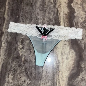 VICTORIA SECRET The Lacie Lace Waist Thong Medium - Picture 1 of 14