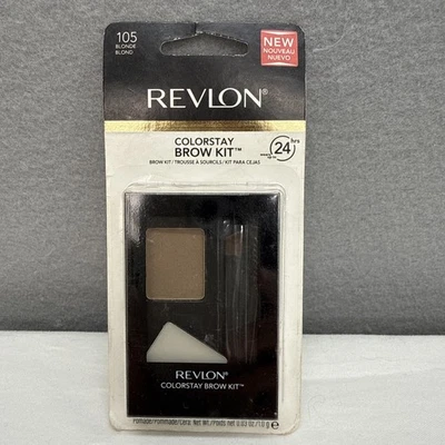 REVLON Colorstay Brow Kit 105 BLONDE 24 Hour Powder New in Package - Image 1 of 3