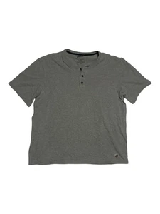 40 Grit Henley T-Shirt Uomo Manica Corta Grigio Collo con Bottoni Taglia 2XL - Foto 1 di 3
