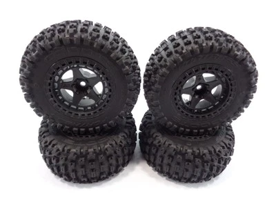 Arrma Senton 4x4 223s BLX dBoots Fortress Tires and Black 14mm Wheels 3s Fury - Image 1 of 4