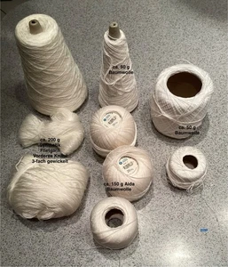 Filethäkelgarn Häkelgarn weiß Konvolut ca. 300 g - Bild 1 von 4