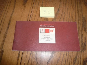 1972 Pontiac Grand Ville Bonneville Catalina Owner's Manual - Vintage - 9/1 C - Picture 1 of 2