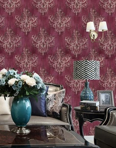 10m Crystal Chandeliers Damask Matt Waterproof Embossed PVC Wallpaper Roll - Picture 1 of 50