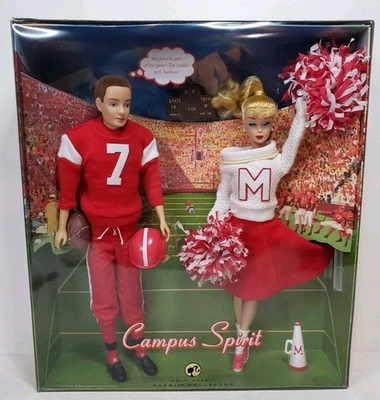 JUEGO DE REGALO MUÑECA CAMPUS SPIRIT BARBIE & KEN 2008 ORO MATTEL L9649 SIN USAR, EN CAJA ORIGINAL Foto 1 de 4