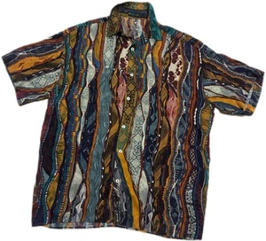 Vintage Authentic Coogi 1995 Silk Shirt. Size Large. Made In Australia Rare - Picture 1 of 4