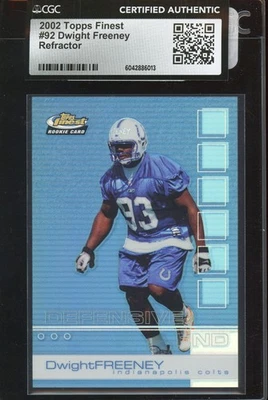 2002 Topps Finest Refractor #92 Dwight Freeney RC Rookie /250 HOF Colts - Image 1 of 2