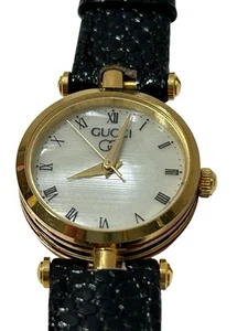 Gucci 2040L Vintage Watch - Quartz 22mm Women's Gold Dial Swiss Made w/Box - Picture 1 of 15