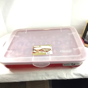 Sterlite Christmas Ornament Case Plastic Storage Tote For 20 Holiday Ornaments - Picture 1 of 8