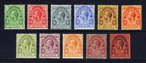 TURKS & CAICOS ISLANDS — SCOTT 25-35 — 1913-16 KGV SET  — MH — SCV $57 - Picture 1 of 2