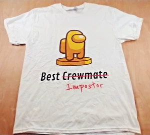 Best Crewmate  Impostor Among Us Size  L Funny Online Game Shirt Gift For Men - Picture 1 of 5