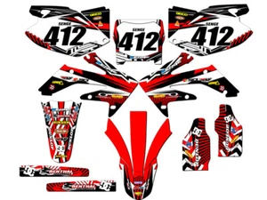 2006-2007 CRF 250 R MAYHEM Red Senge Graphics Kit Compatible with Honda - Picture 1 of 10