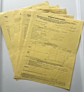 SEABOARD SYSTEM RAILROAD 1982 Set of 5 Overcharge Claims Forms 2468 SBD 4F - Picture 1 of 2