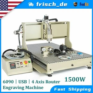 Enrutador grabadora USB 4 ejes CNC 6090 para carpintería fresadora 3D hágalo usted mismo - Imagen 1 de 17