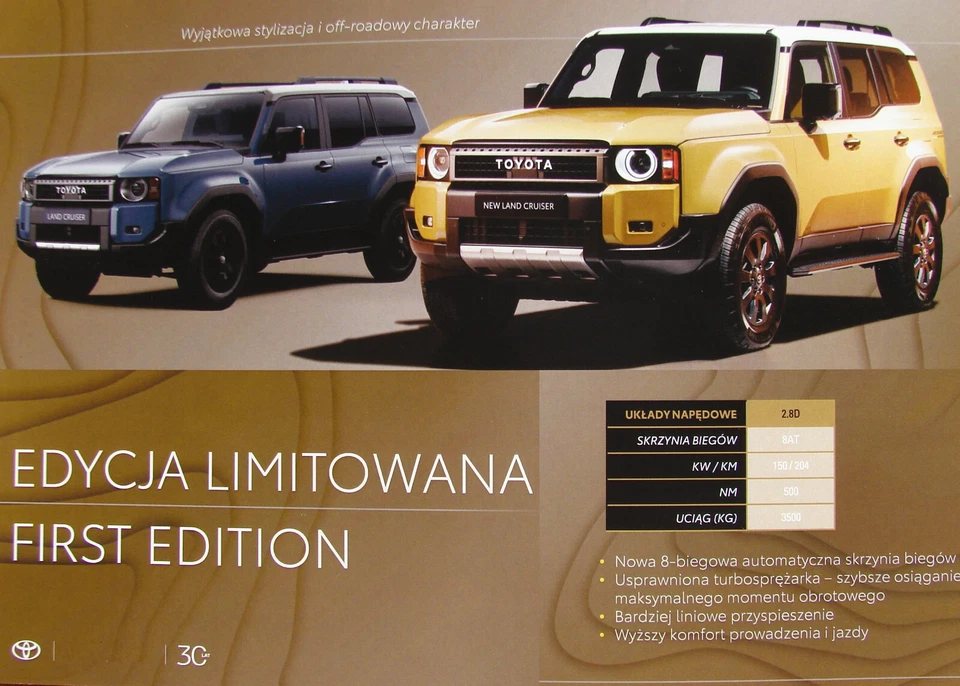 2025 MY Toyota Land Cruiser First Edition 08 / 2024  brochure catalogue - Image 1 of 1