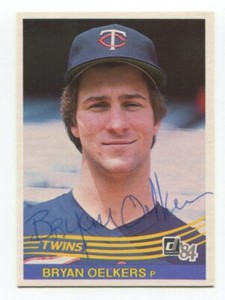 1984 Donruss Bryan Oelkers Signed Baseball Card Autographed AUTO #486