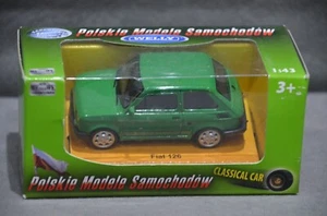 New Welly Polski Fiat 126 Green Colour Diecast Model Classic Car Scale 1:43 8cm - Picture 1 of 6