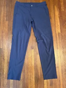 Pantalone Lululemon Commission Uomo 34x32 Grigio Slim Warpstreme Elasticizzato Performance - Foto 1 di 11