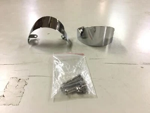 CHROME TURN SIGNAL VISORS HARLEY-DAVIDSON SPORTSTER DYNA FXR PAIR P# 70-15504 - Picture 1 of 7