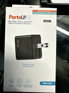 Cargador rápido RapidX Porto uno 30W USB C adaptador de corriente de pared con puntas plegables - Imagen 1 de 5