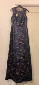 bnwt m&co boutique navy blue prom dress ball gown size 8 - Picture 1 of 2
