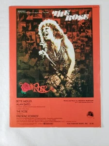 The Rose sheet music Bette Midler Alan Bates Amanda McBroom 1977 1979 Movie - Picture 1 of 7