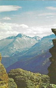 Vintage Colorado Chrome Postcard Rocky Mountain National Park Long's Peak - Picture 1 of 2