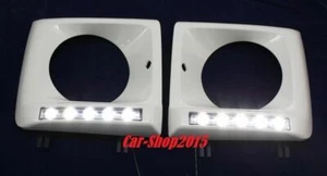 Fit FOR MERCEDES W463 HEAD LAMP LIGHT COVER+LED DRL FRAME G500/G350/G63 White - Foto 1 di 1