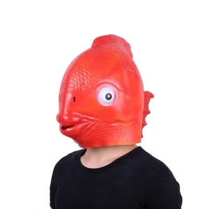 Halloween Látex Animal Tocado Pez Dorado Máscara Fiesta Juegos con disfraces Mascarada Disfraces - Imagen 1 de 4