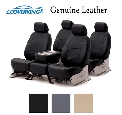Coverking Custom Seat Covers Genuine Leather Front and Rear Row - 3 Colors - Image 1 of 4