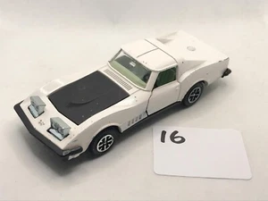 VINTAGE DINKY TOYS # 221 CORVETTE STINGRAY SPORTS CAR DIECAST BLACK/WHITE 1973 - Picture 1 of 5