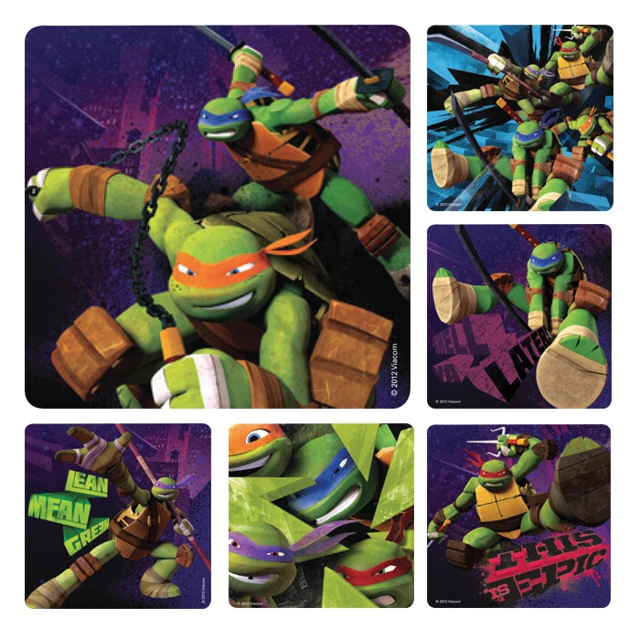25 Teenage Mutant Ninja Turtles Stickers Party Favors Teacher TMNT - Image 1 of 1