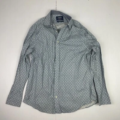 Camisa Charles Tyrwhitt Grande Azul Estampado Slim Fit Manga Larga Algodón - Imagen 1 de 4