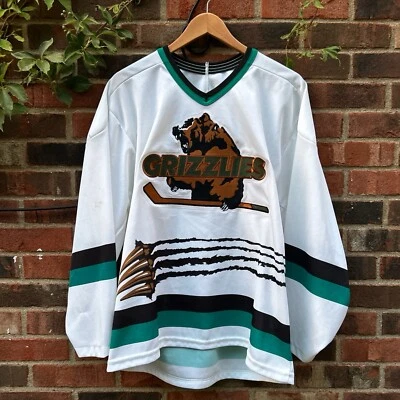 Rare 90s Vintage Utah Grizzlies Bauer Pro Wear Hockey Jersey - Image 1 of 4