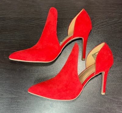 Zapatos de salón Christian Siriano rojos de gamuza sintética para mujer talla 7,5 Foto 1 de 4