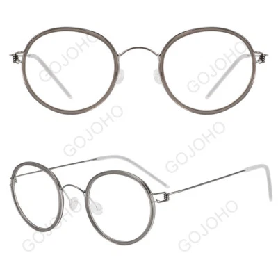 Men's Round glasses Tortoise round frame blue titanium alloy legs womens eyewear - Image 1 of 4