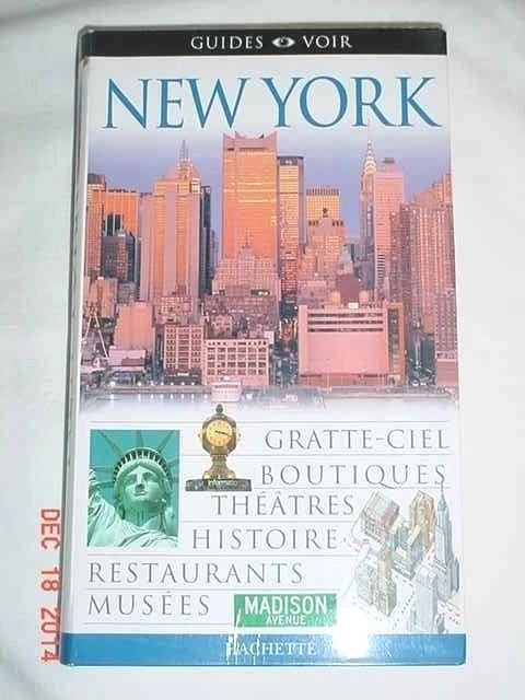 NEW YORK GUIDES VOIR HACHETTE 2005 FRENCH TRAVEL GUIDE VERY GOOD CONDITION  - Image 1 of 1