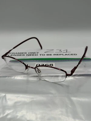 Elle womens eyeglass Frames EL18556 TITANIUM COLOR-RO 48 18 135 Full Metal Rim - Image 1 of 4
