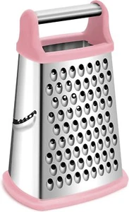 4-Side Stainless Steel Box Grater for Cheese, Veg, Ginger - Picture 1 of 7