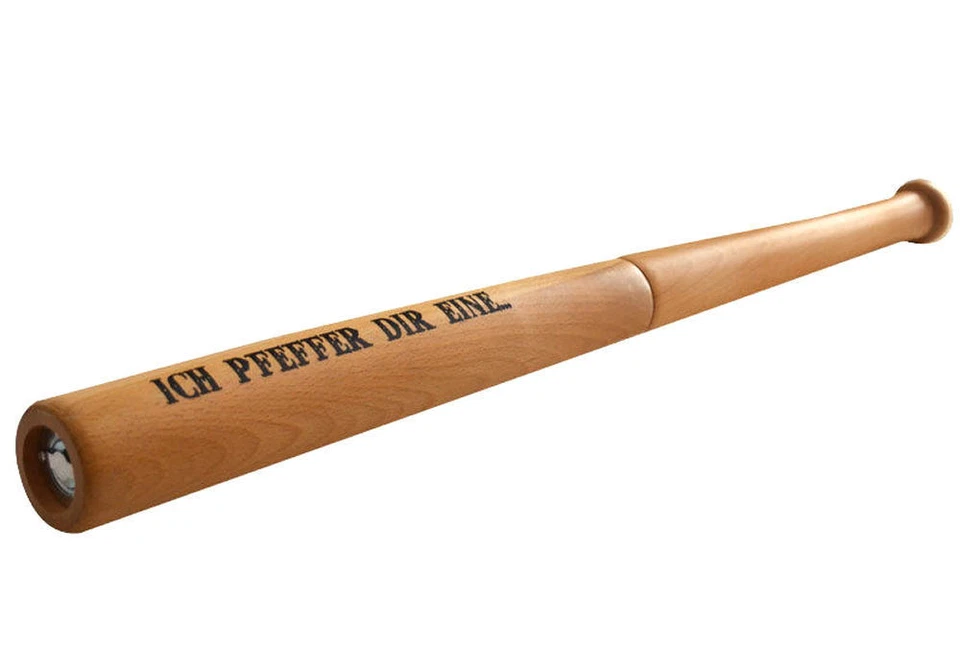 Spass kostet Gewürzmühle Pfeffermühle Holz Scherzartikel Baseballschläger Design - Bild 1 von 1