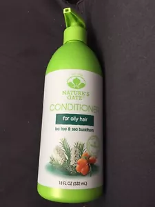 Nature's Gate 18oz Tea Tree & Sea Buckthorn Conditioner Oily Hair Vegan - Picture 1 of 4