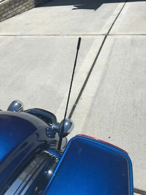 Mástil de antena de 16 pulgadas negro Fuba AM/FM/XM/CB radio de alimentación para Harley-Davidson nuevo Foto 1 de 4