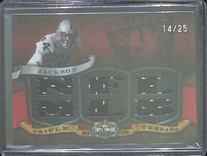 2009 Topps Triple Threads Football 6x Relic #TTR-83 Bo Jackson No 14 of 25