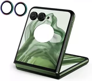 Protector de pantalla de lente de cámara de vidrio templado para Motorola Razr + anillo de metal 2025 - Imagen 1 de 14