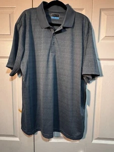 NEW XXL PGA Tour Shirt, Color Blue Mirage Black and White Plaid Accent - Picture 1 of 2