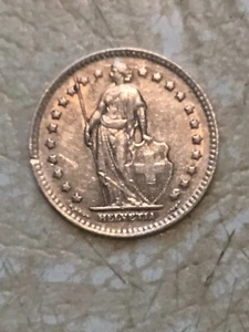 Switzerland Coin 1940 Silver 1 Fr. WW2 Coin - Picture 1 of 2