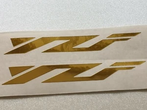 2 x Yamaha YZF R1 • Motorrad Aufkleber • Sticker • Chrom Gold • Schriftzug - Bild 1 von 1