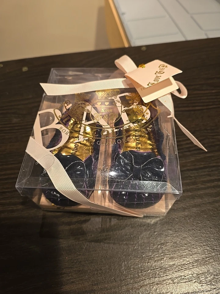 Zapato a Cuadros Juicy Couture Púrpura Negro Talla 4 Bebé 9-12 Meses Foto 1 de 4