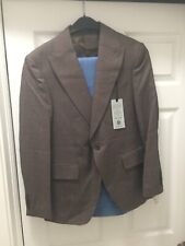 S3 DANIEL ESPINO Brown 2-Piece Wool Super 220's Suit Size 50 (US 40) Unaltered