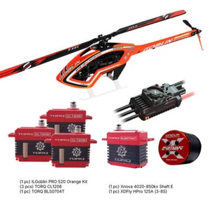 SAB ILGoblin PRO 520 naranja con motor combinado de cuchillas principales y traseras, ESC y servo CL1 - Imagen 1 de 1