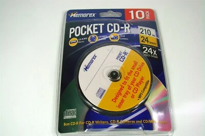 Memorex 10 Pack CD-R 210MB Speed 24 Min. Computers CD Players MP3 Camera New - Image 1 of 2